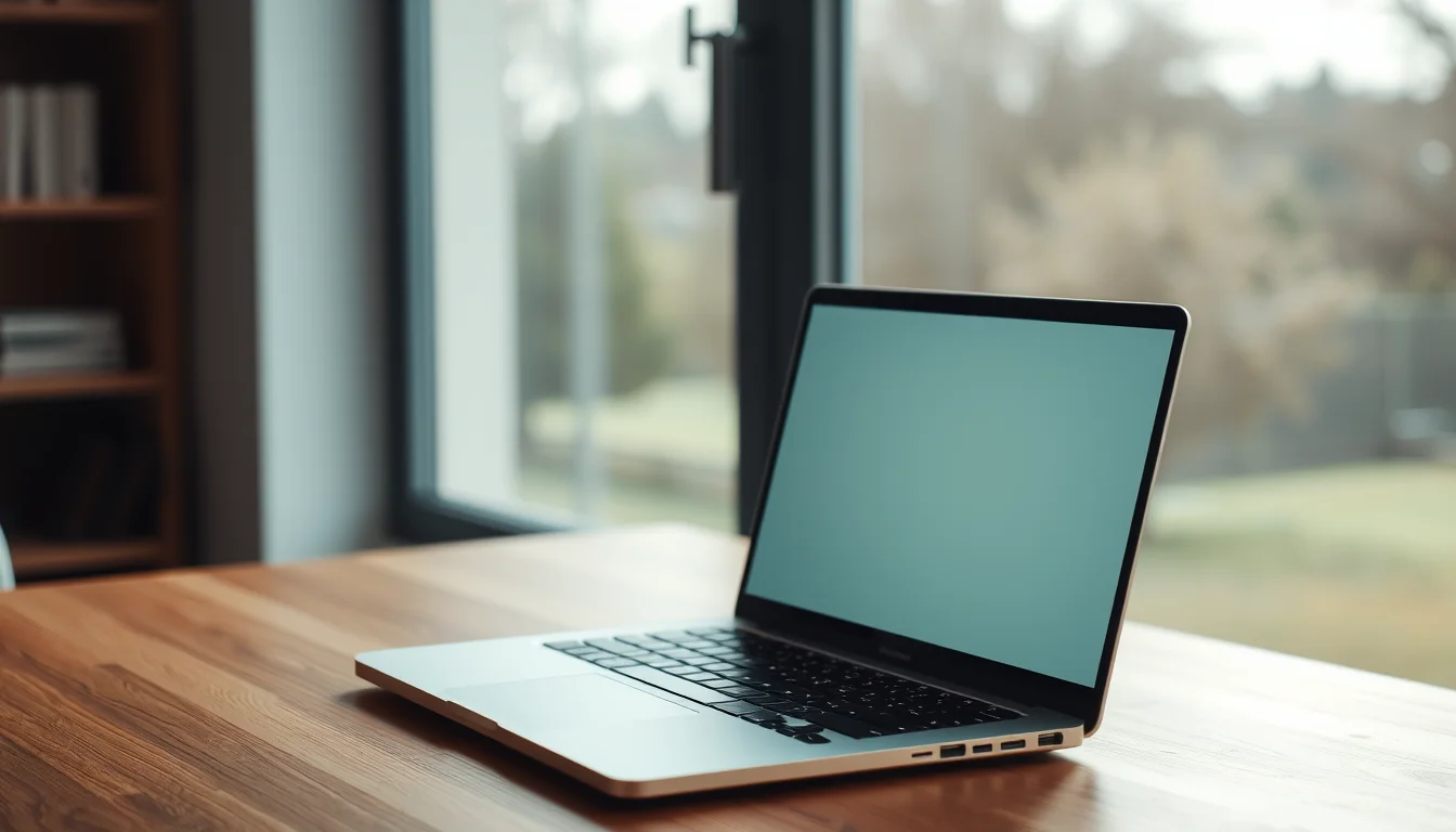An open laptop on a wooden desk by a window in a quiet home office, illustrating contractor tax for people doing US and UK remote work