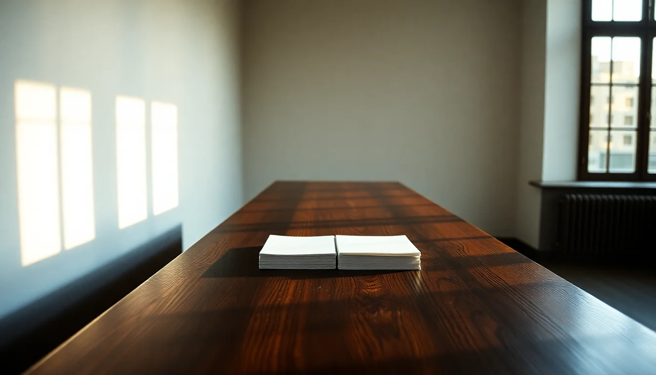 Two neat stacks of paper side by side on a long desk in morning light, illustrating dual citizen tax filing in both countries