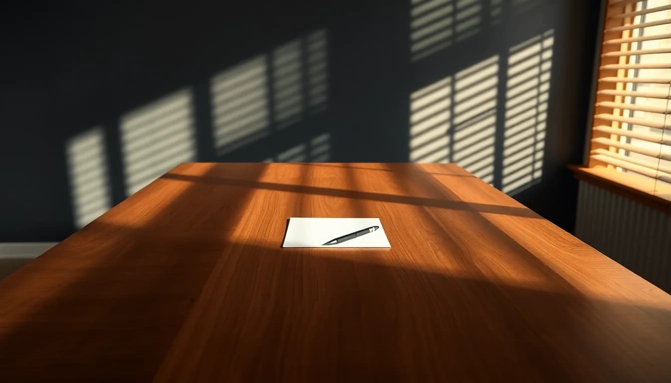 A sheet of paper and a pen on a sunlit desk, ready for a Form 4868 extension filed by an expat