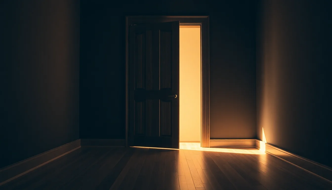 A heavy door standing slightly ajar with warm light through the gap, illustrating how far the saving clause opens the US UK tax treaty
