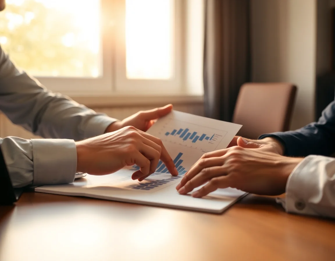 US UK tax specialist explaining a foreign tax credit chart to a client across a desk